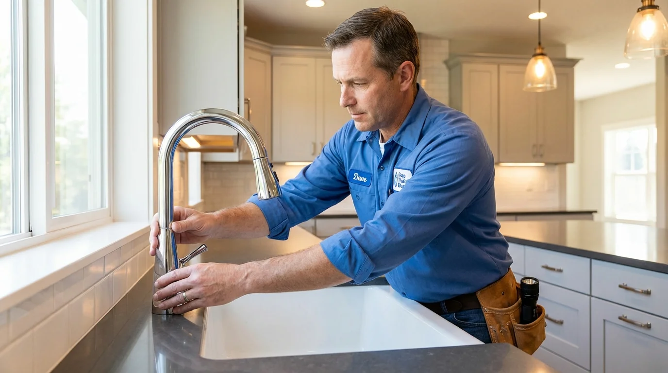 Kitchen faucet installation by Johns Plumbing LLC in Palo Alto